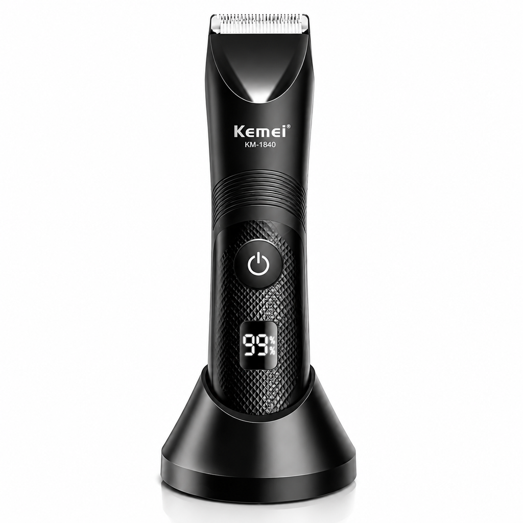 Kemei KM-1840 IPX7 Waterproof Body & Bikini Trimmer | LED Display | ماكينة إزالة الشعر