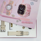 7 in 1 set A58 plus Suit with 2 straps Earrings bracelets necklaces set BT Call 2.02inch women smartwatch
