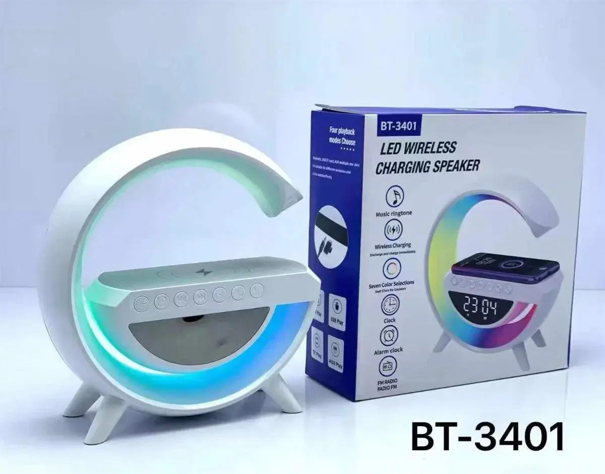 Google Digital Led wireless charger Speaker
